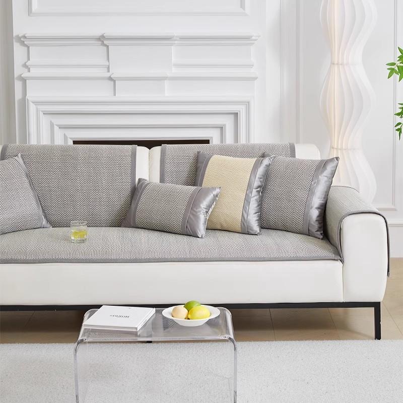 Summer Funda sofá Home Cool Feeling Slipcover Non-slip Ay Tsao Rattan Mat Sofa Cushion Couch Sofa Cover