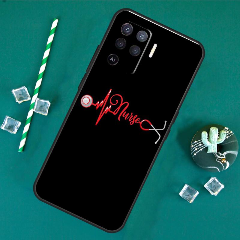 

Nurse Heartbeat Case For Oppo A40 A60 A80 A16 A76 A96 A18 A38 A58 A78 A98 A91 A15 A17 A74 A94 A54 A57S Cover OPPO A94 5G
