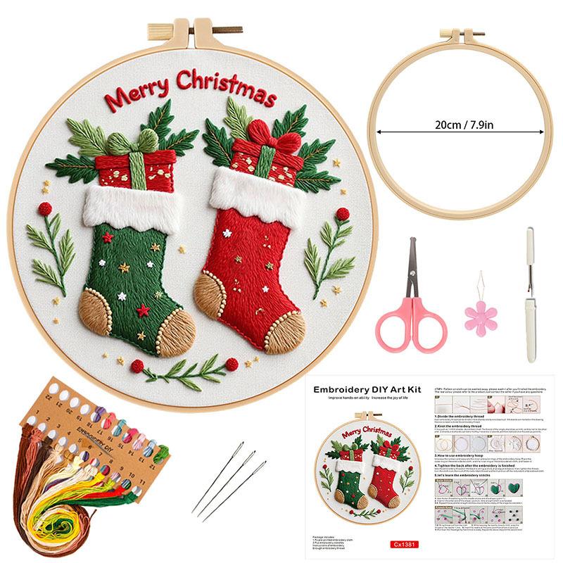 Christmas Embroidery Diy Handmade Material Package Gift New Product Including Tools