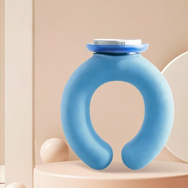 U-Shape Hot Water Neck Bottle 1000Ml Capacity Leak-Proof Warmer With Plush Cover For Women, Home Winter Relaxation & Comfort