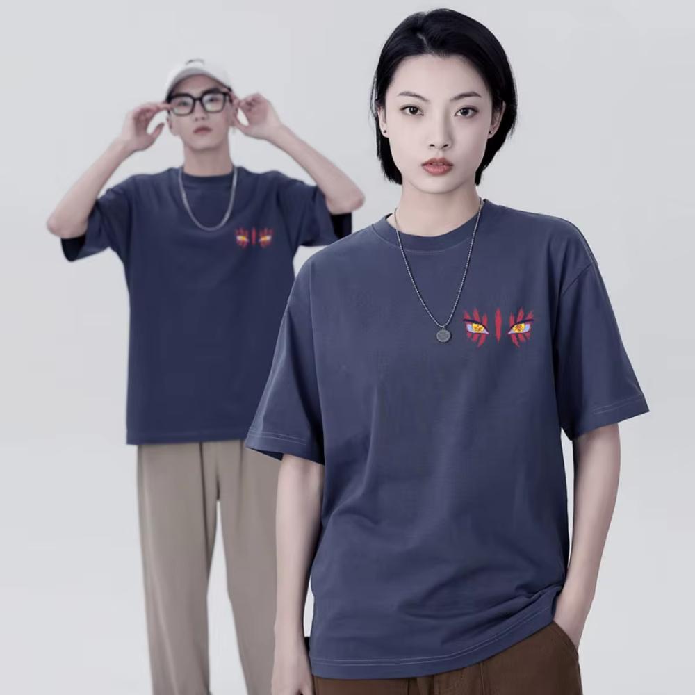 

Истребитель демонов Аказа Японская хлопковая футболка Мужская Женская Короткий рукав Колледж Тренд Семейный наряд Косплей Аниме Лето 4XL