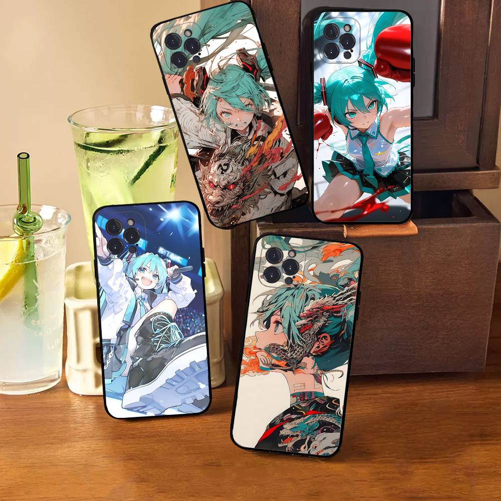Singer H-Hatsune Cartoon Mikues Phone Case For IPhone 17 16 15 14 11 12 13 Mini Pro XS Max Plus Funda Shell