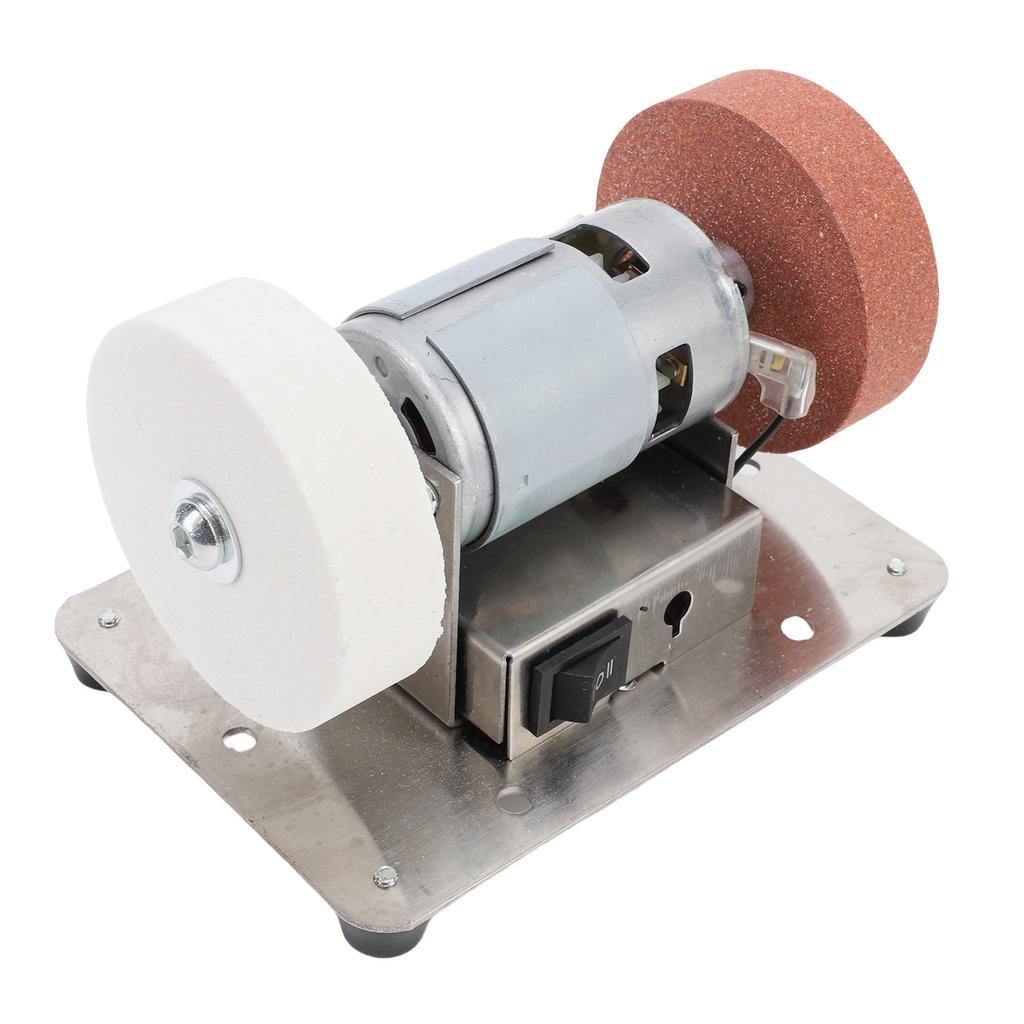 Mini Bench Grinder with 2 Wheels Electric Multi Purpose Grinding Machine for Metal Wood Cutter Making Jewelry Buffing