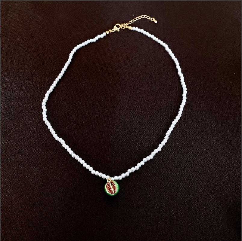 Baroque Water Drop Pearl Fringe Necklace Temperament Collarbone Chain French Retro Necklace Women