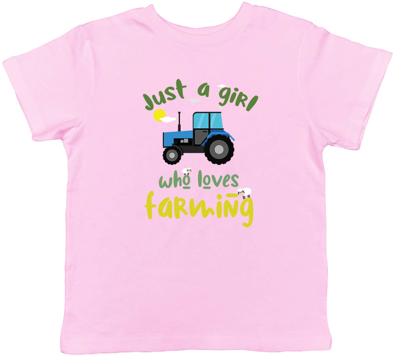 Girl Who Loves Farming Kids T-Shirt Farmer Farm Tractor Children Boys Girls Gift 110