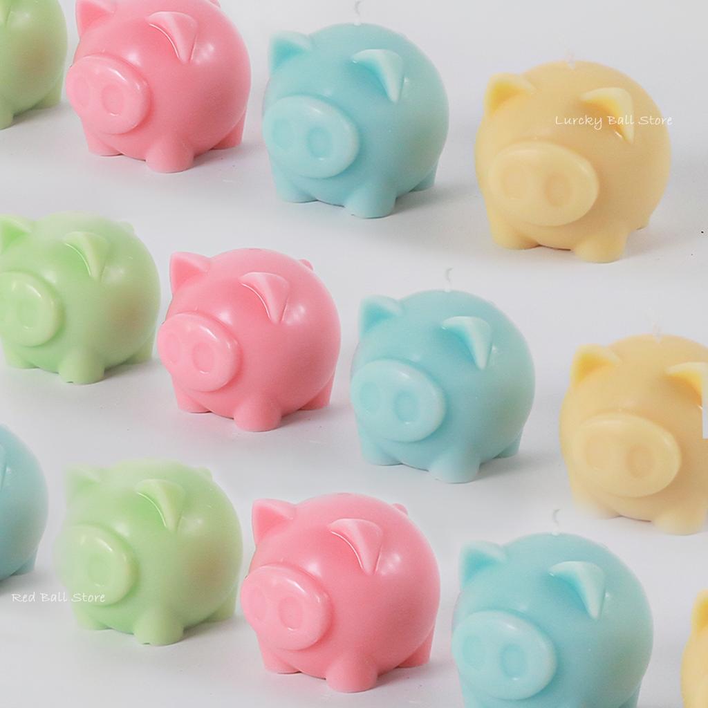3D Cartoon Pig Candle Silicone Mold New Piggy Soap Resin Plaster Making Tool Cute Animal Chocolate Ice Cube Mold Desk Decor Gift