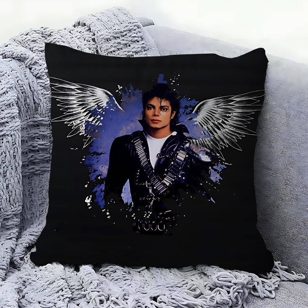M-Michael Jackson Office Cushion Pillowcase Car Cushion Cover45X45CM Lumbar Pillowcase Sofa Pillowcover