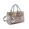 2025 Summer Women's Beach Bag: Korean Style Transparent Jelly Crossbody & Shoulder Mother-Child Handbag