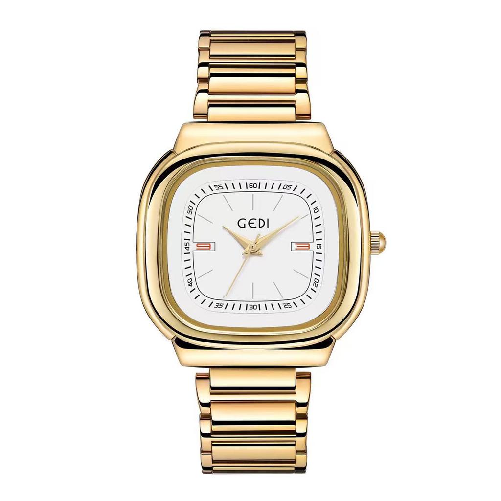 Waterproof Quartz Women'S Watch, Simple Square Large Plate Watch, Niche High-End Stainless Steel Women'S Watch