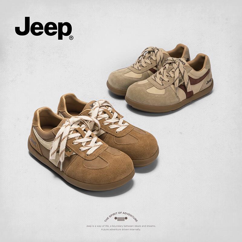 Jeep Women s Retro German Trainer Casual Shoes XL коричневый
