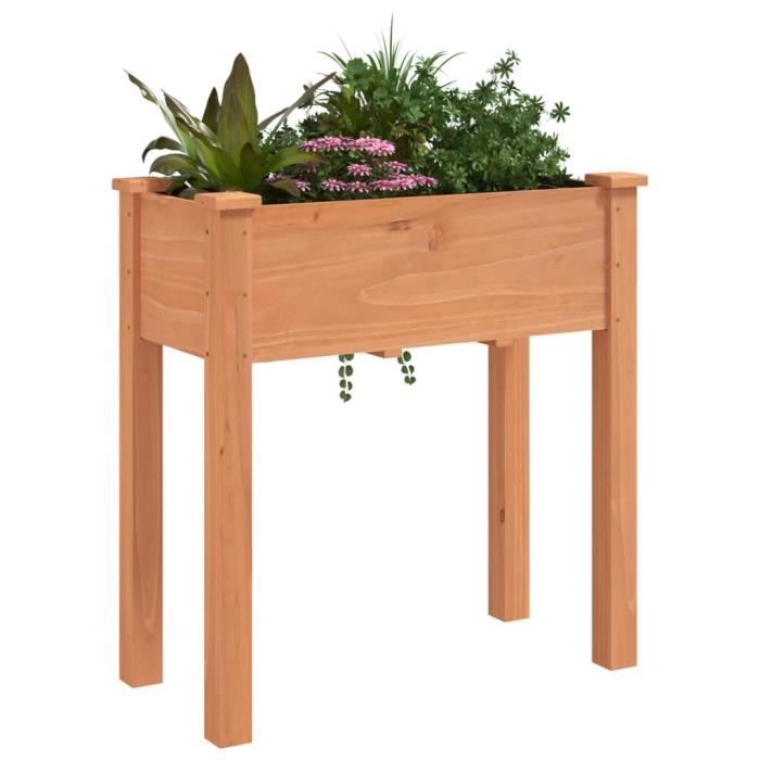 VidaXL Jardinière avec doublure marron 71x37x76cm bois massif de sapin 364231
