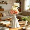 Gown-Shaped 3D Printed Flower Vases Twisted Design Decorative Vase  Office Tabletop Ornaments
