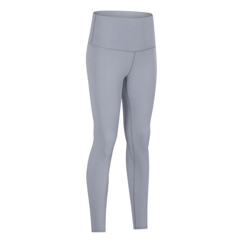 

Lu Original Extra High Waist Yoga Pants Naked Women Sense Tight Bottoming Running Exercise Workout Pants Female High Waist Hip Lift Outwear Streamer Gray XS/2 (below recommended 45.00kg)