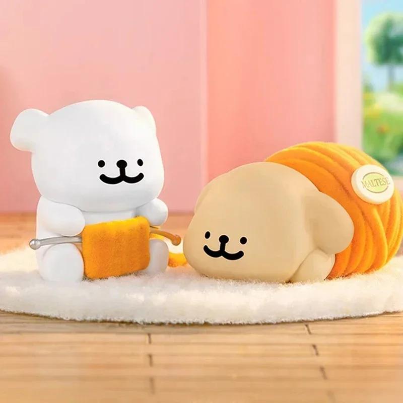 New Maltese Cute Figurine Happy Continuous High Quality Chinese Version Model Desktop Decorations Ornaments Toy Gift