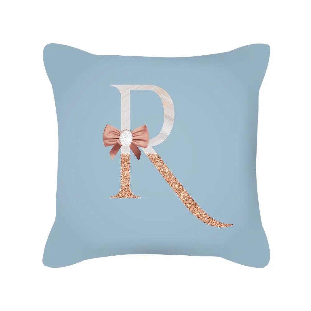 Letter Cushion Cover Alphabet English Pillow Home Decor