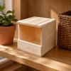Parrot Breeding Box Warm Insulation Parakeet Breeding Box Bird Nesting House Front Entrance Hole Wood Bird House Easy To Clean