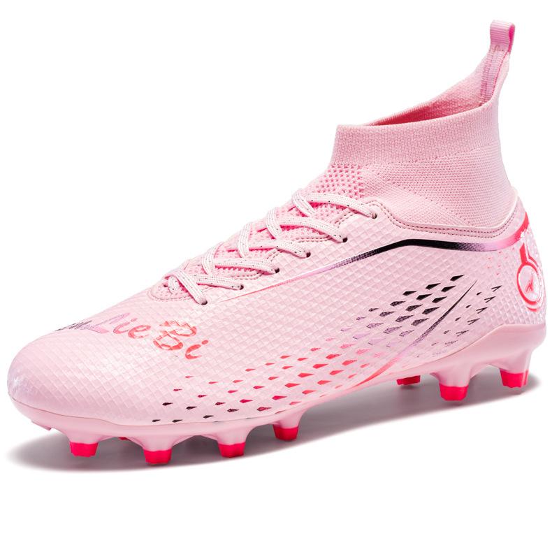 High-top football shoes men's and women's indoor and outdoor broken nail sneakers long nails adult grass children's game training shoes