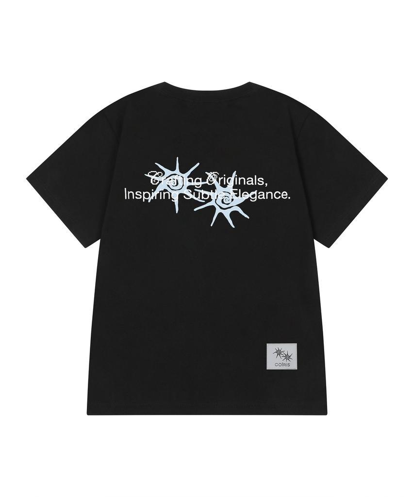 Koiliseu Rowneck Back Lettering Short Sleeve T-Shirt (3 Colors)