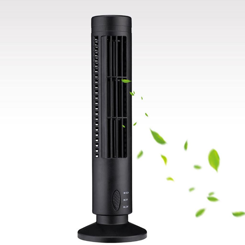 Mini Bordvifte Tårnvifte Bladløs Vertikal Elektrisk Vifte for Studier Kontor Hybel USB Plugg inn 5V DC