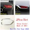 Car Rear Tail Fog Lamp Light Eyebrow Eyelid Strip Decoration Cover Trim ABS Chrome Accessories For Mazda CX-5 CX5 2017 -