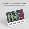 Doppelter Digitaler Timer Multifunktionaler Aufwärts-/Abwärtszähler mit Speicherfunktion Kochtimer Tragbar für Training Sport