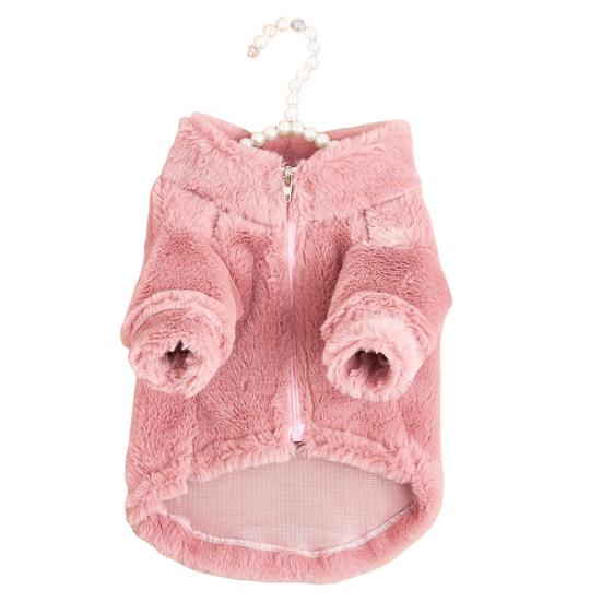 Cappotto invernale per animali domestici, comodo e lavabile, per bulldog, carlino, barboncino, maglione in pelliccia per esterni