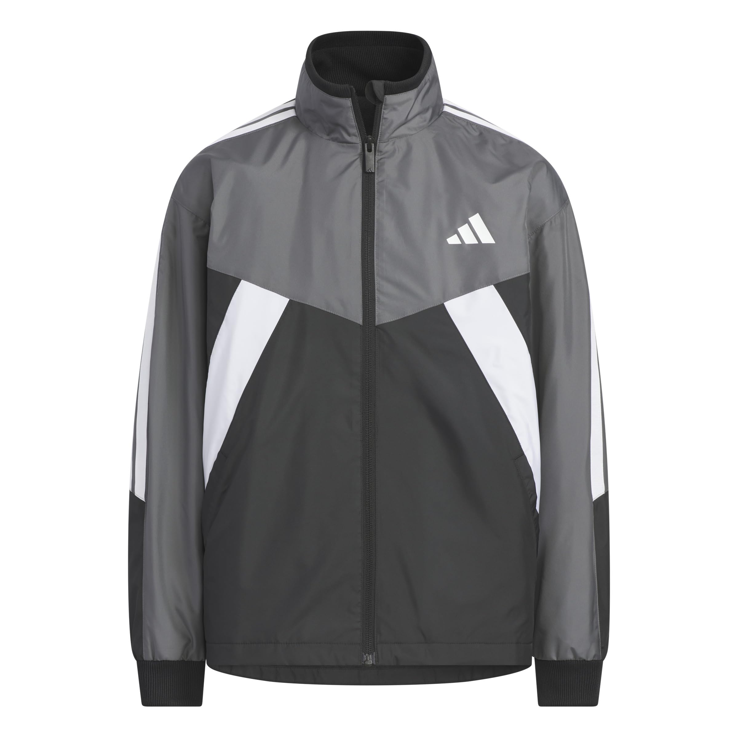 Adidas Essentials Трикотажная куртка Размер Серый Размер 140 Детская куртка, Унисекс, N3379, Пять/Черный (KA1311),