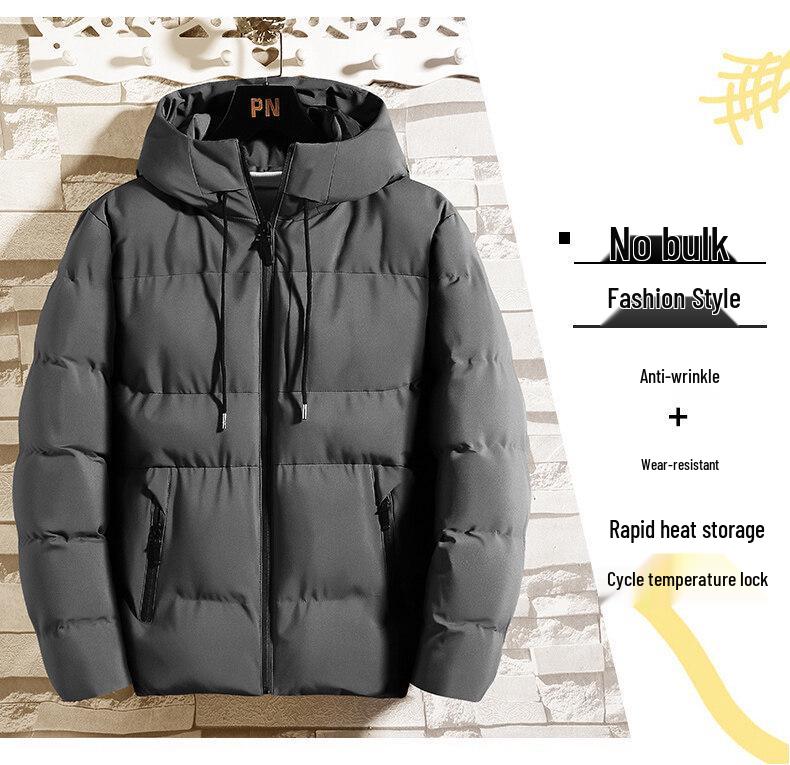 Veste d'hiver à capuche pour homme - Tendance, Épaissie et Personnalisable pour l'Automne/Hiver