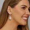 Moissanite  Intricate Halo Drops Earrings - Sterling Silver