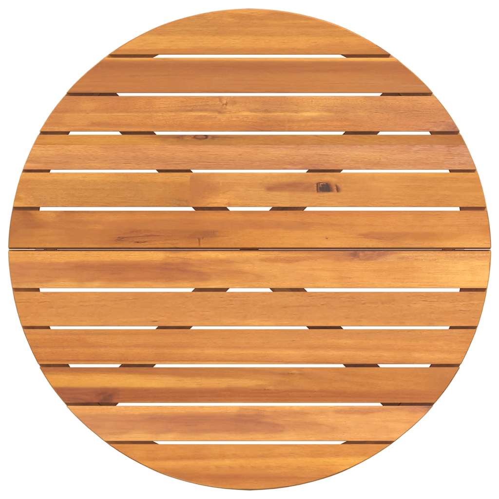 Garden Dining Table Round Ø90 x 75 cm Solid Acacia Wood