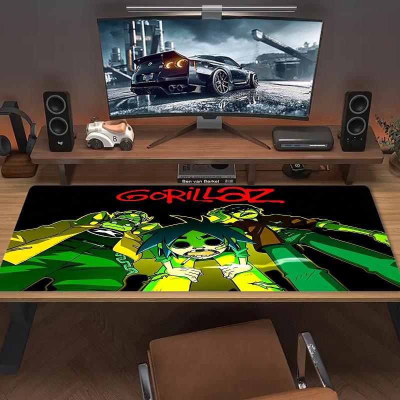 Gorillaz Color Mouse Pad Large Gaming Table Cushion Non-slip Laptop Tablet Big Mousepad XXL Mat Mini PC Playmat With Lock edge
