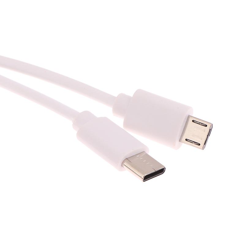 1Pc 2 In 1 Usb Male To Micro Usb/Type-C Splitter Data Transfer Charging Cable For For Android Smartphones Tablet Dual Micro Usb
