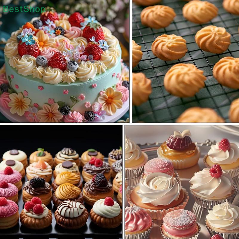 5 Stück Edelstahl Spritztülle Sahne Kuchen Cupcake Tropfenblume Rose Gebäcktüllen Backwerkzeuge #1M 6B 195 1A 853