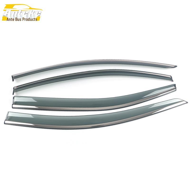 19-21 Corolla Rain Guards: 3D Stainless Steel Bright Strip Deflector & Decorative Sticker Accessories