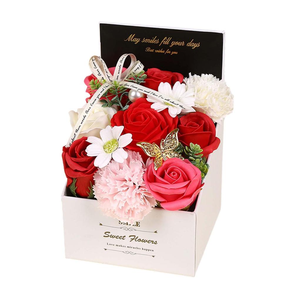Soap Flower Romantic Scented Rose Decorative Soap Flower Bath Soap for Teachers' Day Anniversary Christmas Thanksgiving Mom