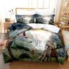 Dinosaur Duvet Cover Twin Microfiber 3D Animal Comforter Cover Jurassic World Park Dinosaur Bedding Set For Kids Teens Boys Room