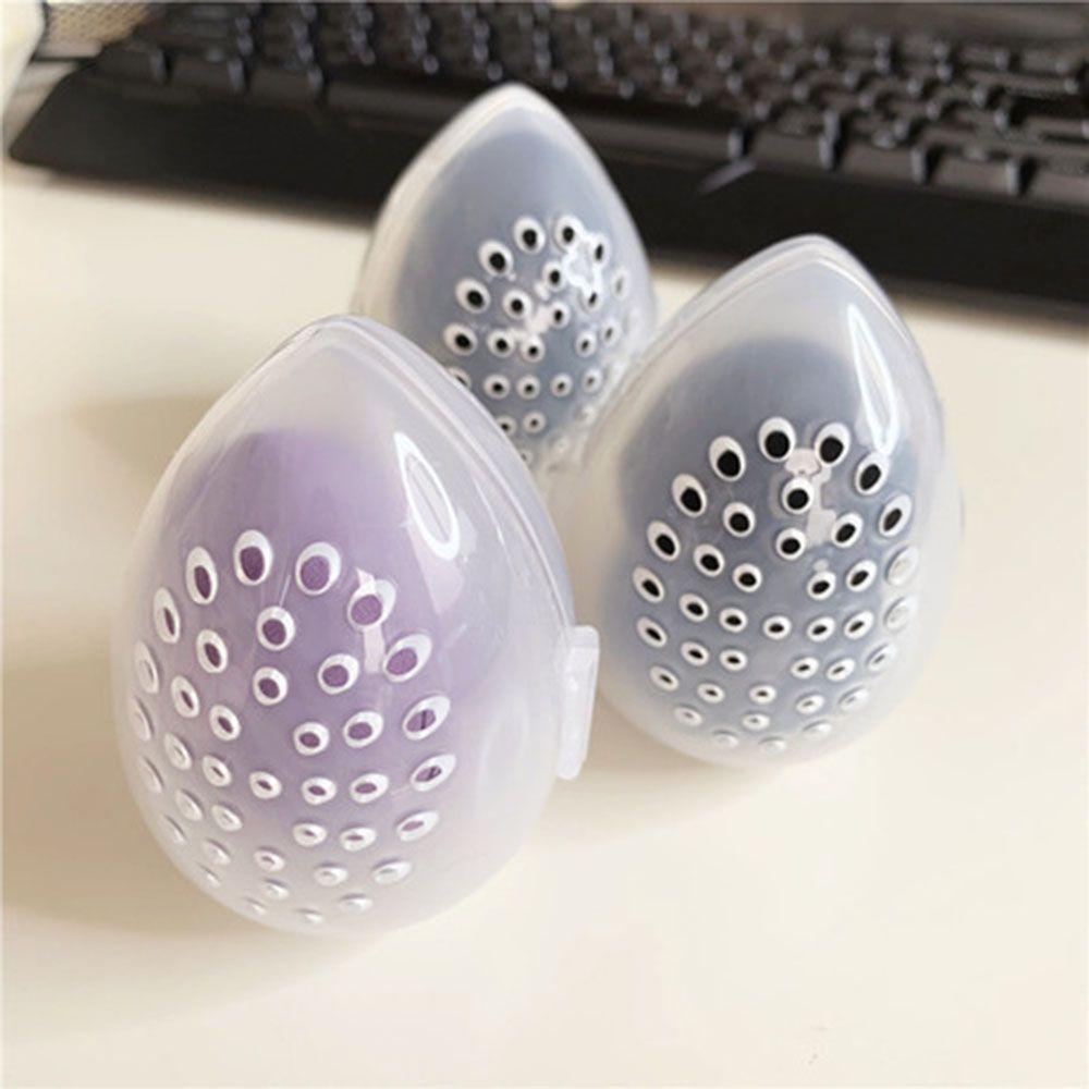Women Professional Transparent Makeup Tool Storage Box Puff Holder Egg Puff Case Sponge Egg Box