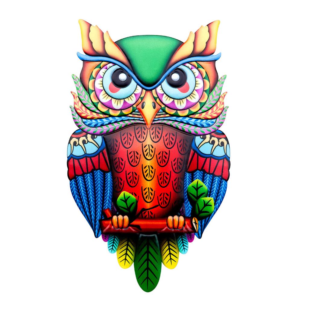 Metal Owl Wall Decorations Outside Garden Decoration Wall Statue Owl Wall Figurine Iron Material for Garden Fence Lawn