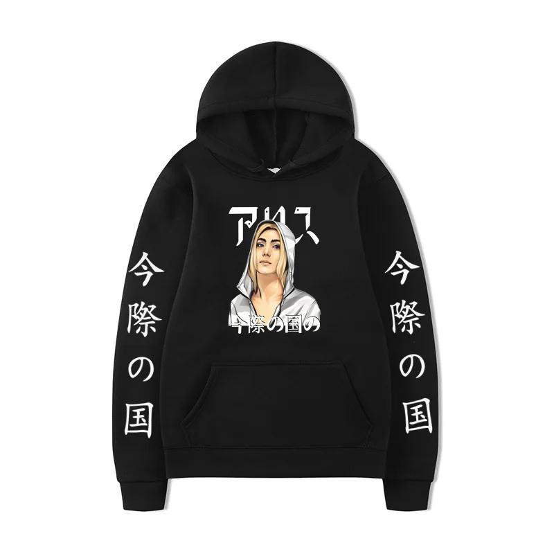 Herr Mode Huvtröjor Herr Dam Huvtröjor Mode Casual Tröjor Höst Pojkar Flickor Svart Streetwear Huvtröja