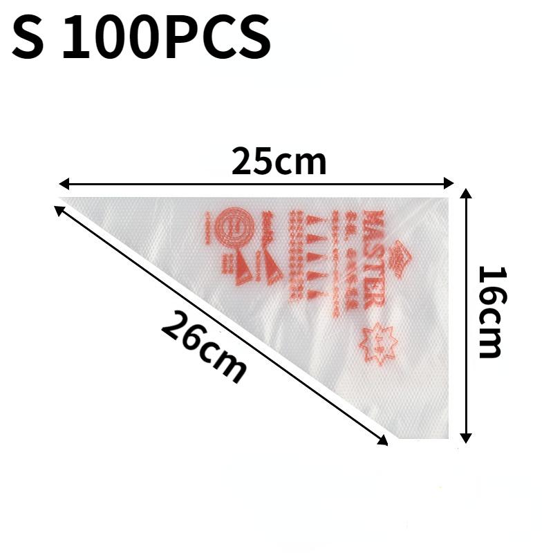 50/100PCS Disposable Pastry Bag Piping Bag Fondant Cream Squeeze Cream Bag Cake Decorating Nozzle Bakery Bakeware Kitchen Tools