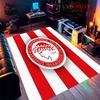 Tappeto Tappeto con Logo Olympiacos per Soggiorno Camera da Letto Casa Decorazione Divano, Tappetino Antiscivolo per Giochi Bambini
