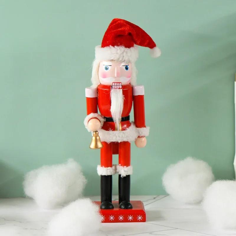 

25cm Tall Wooden Nutcracker Figurines, Festive Christmas Home Decor & Holiday Display Ornament