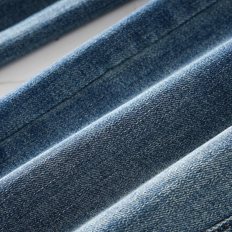 Women's 2026 Blue High-Waisted Slimming Wide-Leg Scimitar Jeans - Fashionable & Versatile Spring Pants