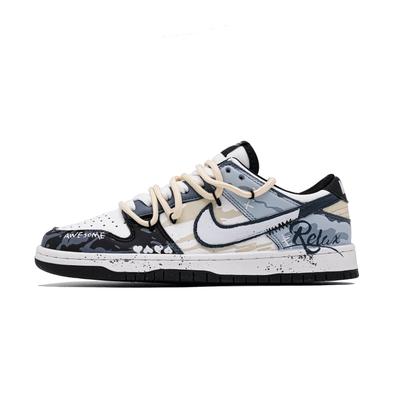 Dunk Spirituelle Wanderungen Synthetisches Leder Dämpfung, Abriebfest Niedrig geschnittene Skateboard-Schuhe Unisex HF5441-100(Team1027-)