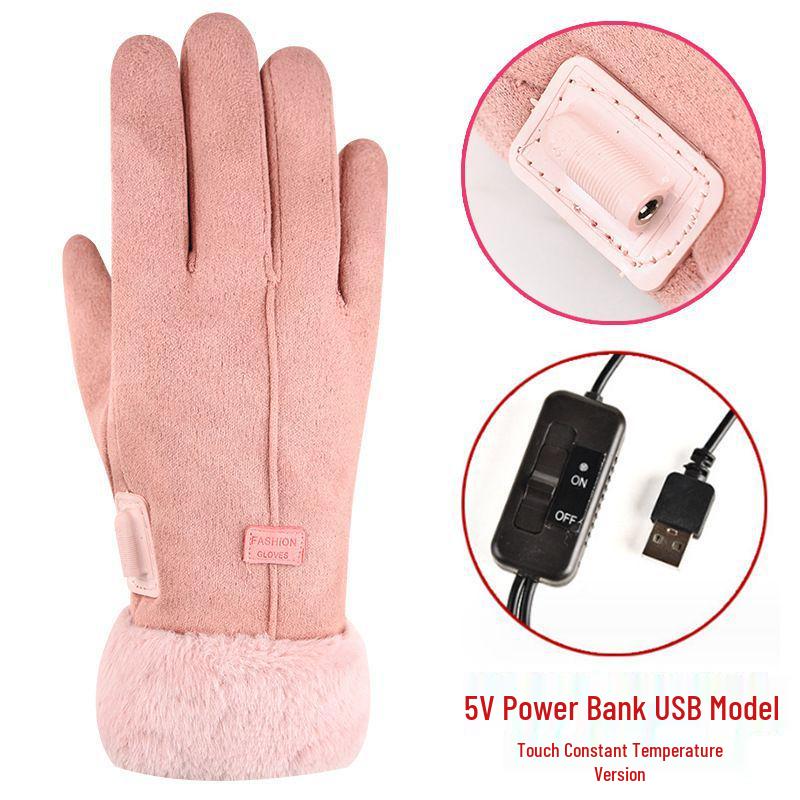 USB Rechargeable Heated Touchscreen Cycling Gloves for Men and Women