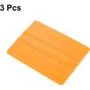 HARFINGTON 3pcs Vinyl Squeegee, 4-Inch Car Vinyl Film Scraper, Yellow, Rectangle