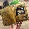 Portmonetka na monety i etui na karty zapinane na zamek błyskawiczny z motywem One Piece