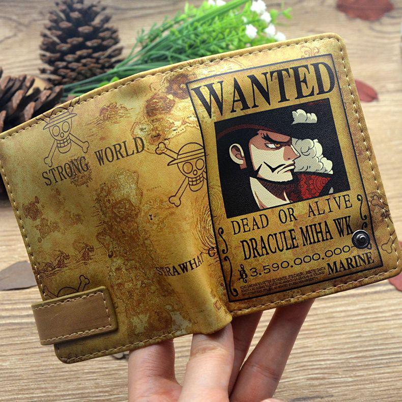 Portmonetka na monety i etui na karty zapinane na zamek błyskawiczny z motywem One Piece