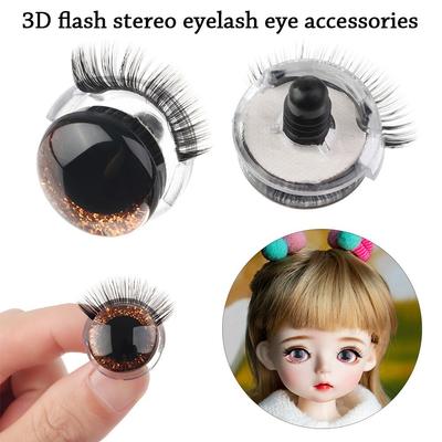 Doll Making Crafts DIY 3D Eyes Flashing Eyes Doll Accessories Eyes with Eyelashes