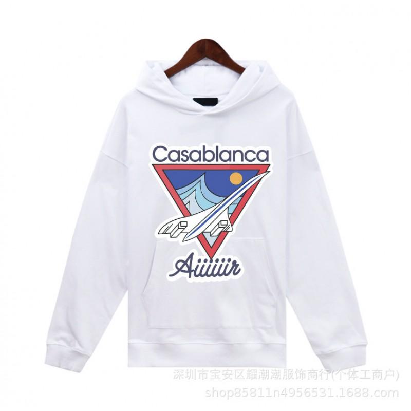 Casablanca Street Limited Winter Hoodie Men Women Printed Loose Fit